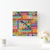 Cookie Monster's Feinschmecker Truck Muster Quadratische Wanduhr (Zuhause)