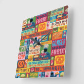 Cookie Monster's Feinschmecker Truck Muster Quadratische Wanduhr (Winkel)