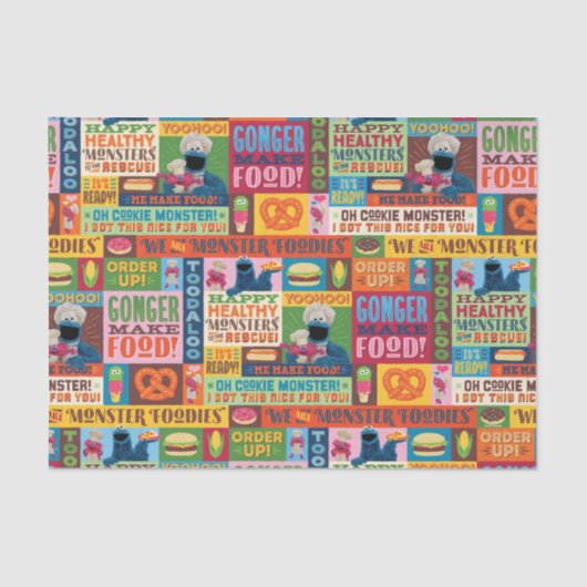 Cookie Monster's Feinschmecker Truck Muster Seidenpapier (Vorderseite)
