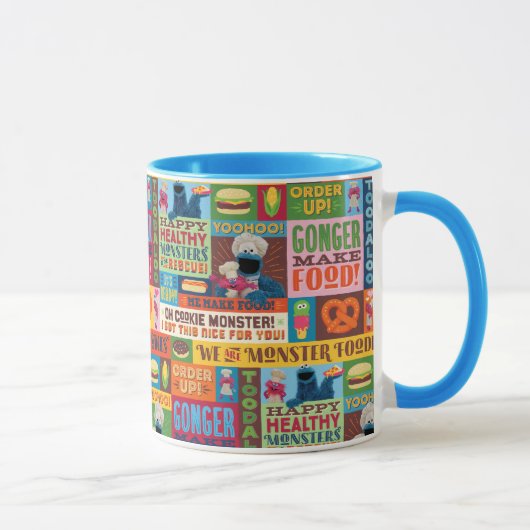 Cookie Monster's Feinschmecker Truck Muster Tasse (Rechts)