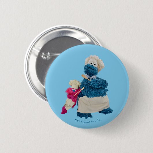 Cookie Monster's Food Truck Partners Button (Vorne & Hinten)