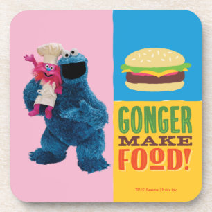 Cookie Monsters Foodie Truck   Gonger macht Essen Getränkeuntersetzer
