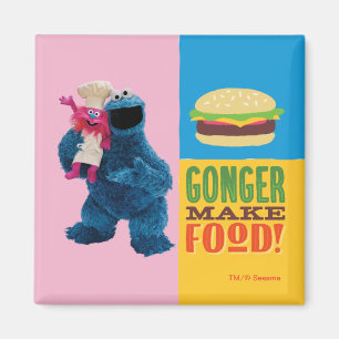 Cookie Monsters Foodie-Truck   Gonger macht Essen Magnet