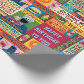 Cookie Monster's Foodie Truck Pattern Geschenkpapier (Ecke)