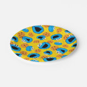 Cookie Monter und Cookies Muster Pappteller (Schrägansicht)