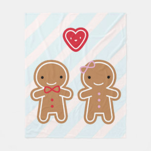 Cookie Niedlich Gingerbread Couple Fleecedecke