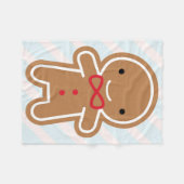 Cookie Niedlich Gingerbread Man Fleecedecke (Vorderseite (Horizontal))