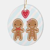 Cookie Niedlich Kawaii Gingerbread Couple Keramik Ornament (Links)