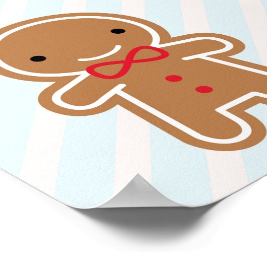 Cookie Niedlich Kawaii Gingerbread Man Poster (Ecke)