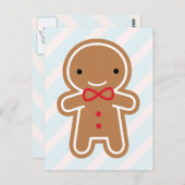 Cookie Niedlich Kawaii Gingerbread Man Postkarte (Vorne/Hinten)