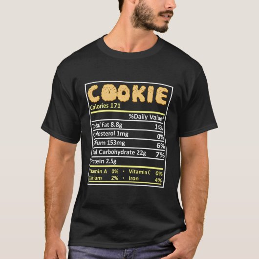 Cookie Nutrition Family Matching Funny Thanksgivin T-Shirt (Vorderseite)