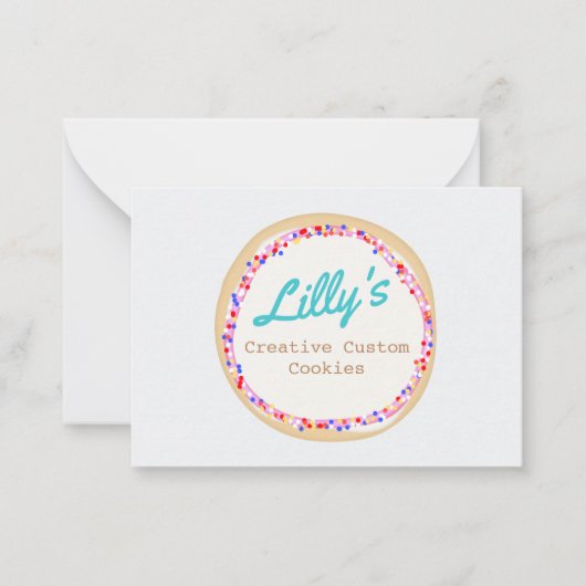 Cookie- oder Cupcake-Dekorator Mitteilungskarte (Vorderseite)