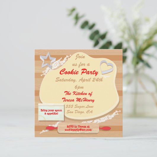 Cookie-Party Einladung (Stehend Vorderseite)