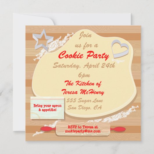 Cookie-Party Einladung (Vorderseite)