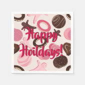 Cookie Party Spaß glückliche Ferien! Serviette (Vorderseite)