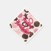 Cookie Party Spaß glückliche Ferien! Serviette (Ecke)