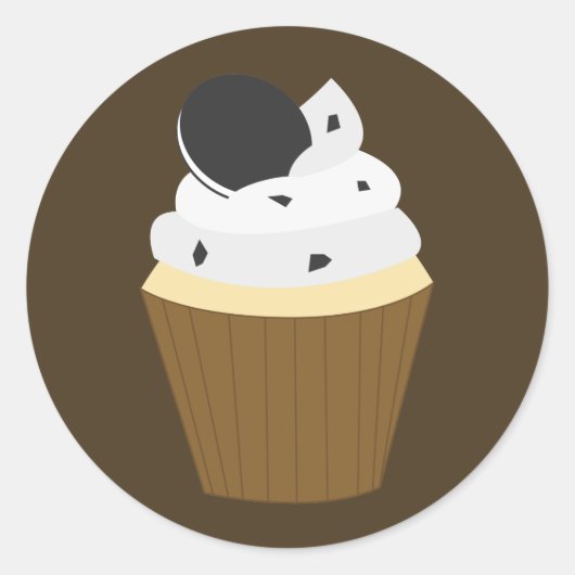 Cookie Pie Cupcake Round Stickers (Vorderseite)