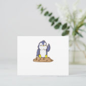 Cookie Pinguin Postkarte (Stehend Vorderseite)