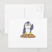 Cookie Pinguin Postkarte (Vorne/Hinten)