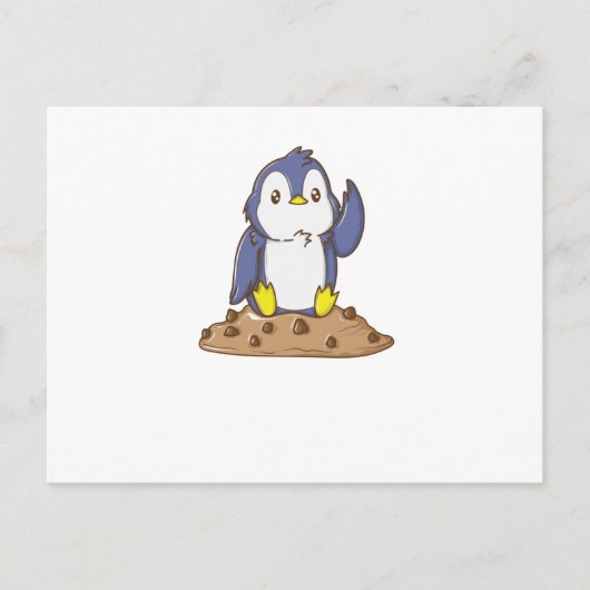 Cookie Pinguin Postkarte (Vorderseite)