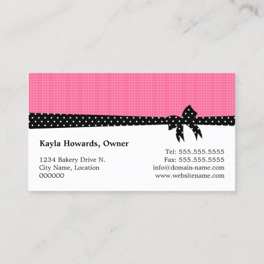 Cookie-Pop Rosa Visitenkarte (Rückseite)