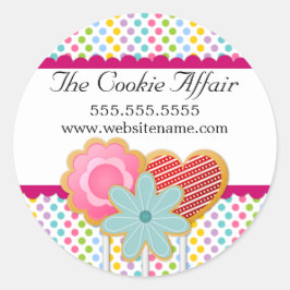 Cookie Pops Bäckerei Box Siegel Runder Aufkleber