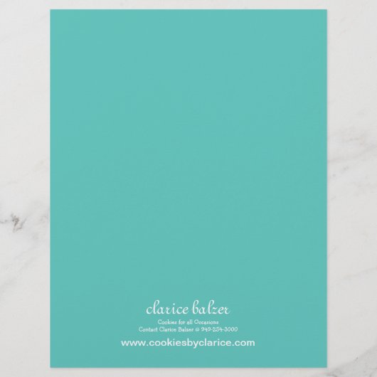 Cookie Price List Flyer (Hinten)