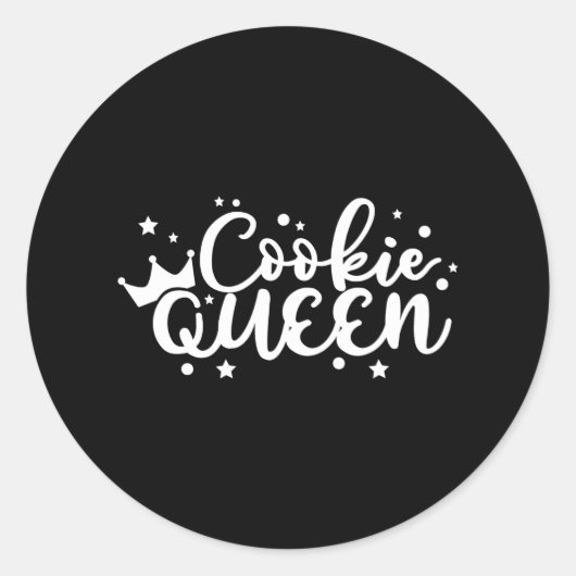 Cookie Queen Cupcake Baker Runder Aufkleber (Vorderseite)
