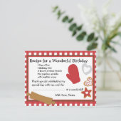 Cookie Rezept Vielen Dank Hinweis Einladung (Stehend Vorderseite)