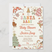 Cookie Santa Baby Weihnachtsdusche Party Einladung (Vorderseite)