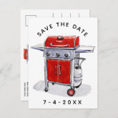 Cookie Save the Date Grill Postkarte (Vorne/Hinten)