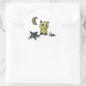 Cookie-Security-Monster-Art Runder Aufkleber (Tasche)