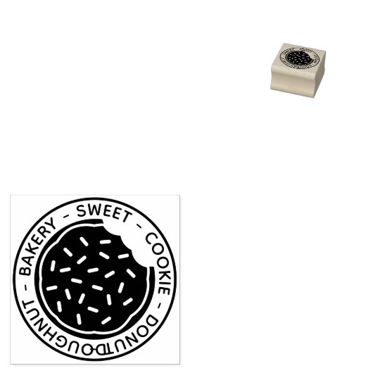 Cookie Slice Doughnut Geschmackvoll Gummistempel (Stempel)