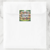 Cookie Squad Quadratischer Aufkleber (Tasche)