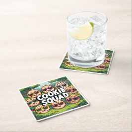 Cookie Squad Rechteckiger Pappuntersetzer
