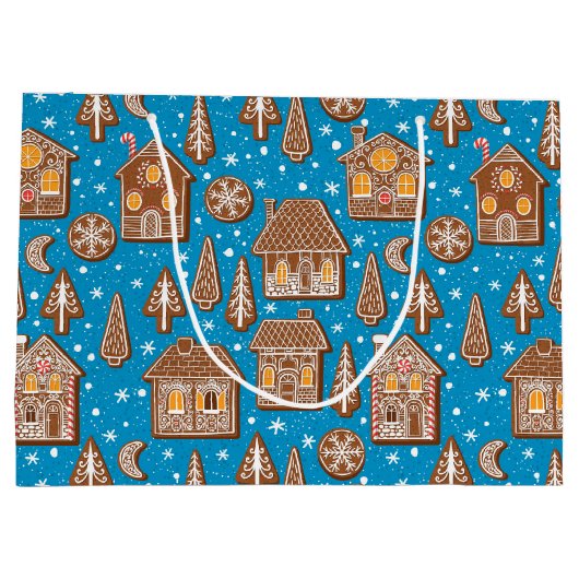 Cookie-Stadt Große Geschenktüte (Rückseite)