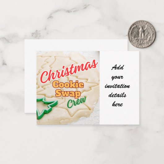 Cookie Swap - Ausschalten des Cookie-Designs Mitteilungskarte (Vorderseite/Rückseite Beispiel)