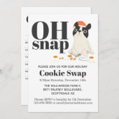 Cookie Swap Niedliche Welpen und Cookies Einladung (Vorne/Hinten)