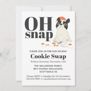 Cookie Swap Niedliche Welpen und Cookies Einladung