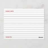 Cookie Swap-Rezeptionskarten Postkarte (Rückseite)