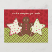 Cookie Swap-Rezeptionskarten Postkarte (Vorderseite)