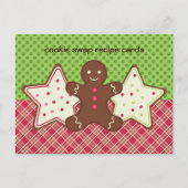 Cookie Swap-Rezeptionskarten Postkarte (Vorderseite)