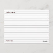 Cookie Swap-Rezeptionskarten Postkarte (Rückseite)