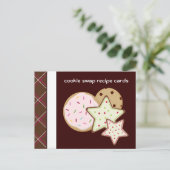 Cookie Swap-Rezeptionskarten Postkarte (Stehend Vorderseite)