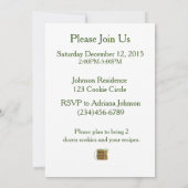 Cookie Swap-Urlaub Einladung (Rückseite)