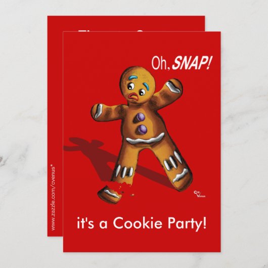 Cookie Swap Weihnachts-Party Einladung (Vorne/Hinten)