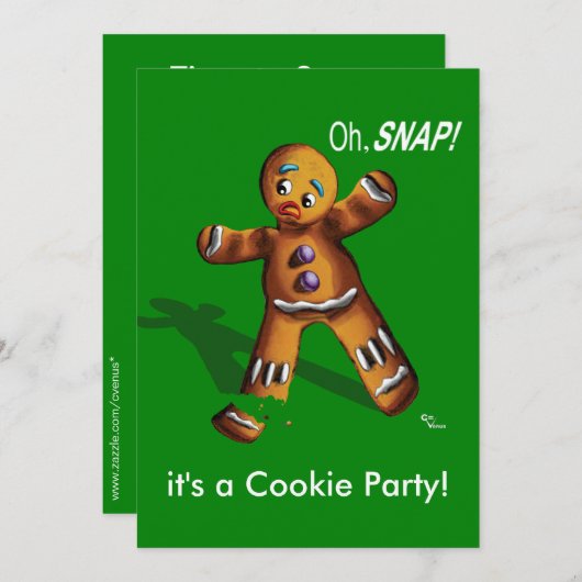 Cookie Swap Weihnachts-Party Einladung (Vorne/Hinten)