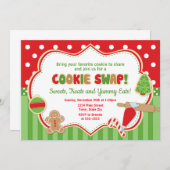 Cookie Swap Weihnachtsfeiertag Party Einladung (Vorne/Hinten)