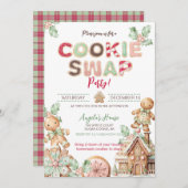 Cookie Swap Weihnachtskekse Lebkuchen Einladung (Vorne/Hinten)