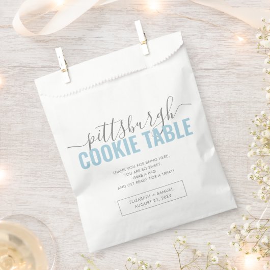Cookie Table Gedicht Hochzeitspapier Geschenktütchen (Ausgeschnitten)